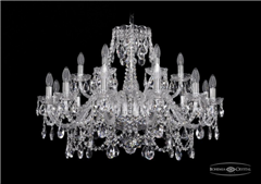 фото Люстра Bohemia Ivele Crystal 1411/12+6/300/G