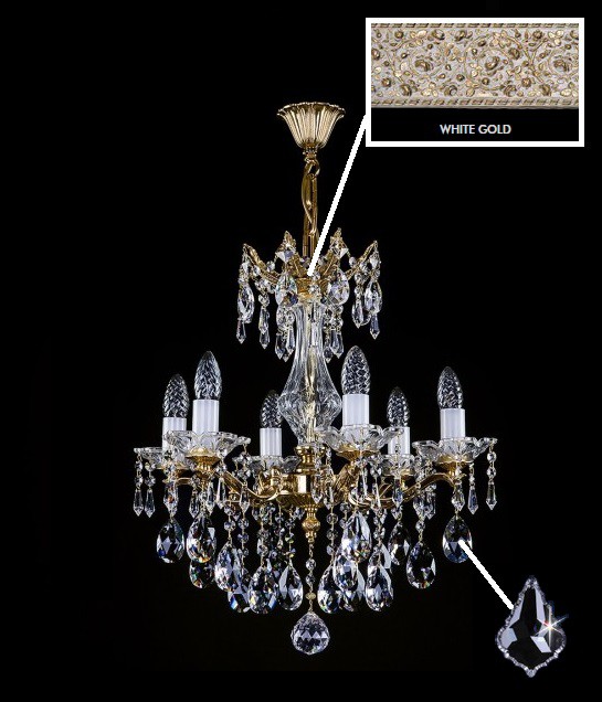 фото Люстра ArtGlass KATHERINE VI WHITE GOLD VA-PA CE