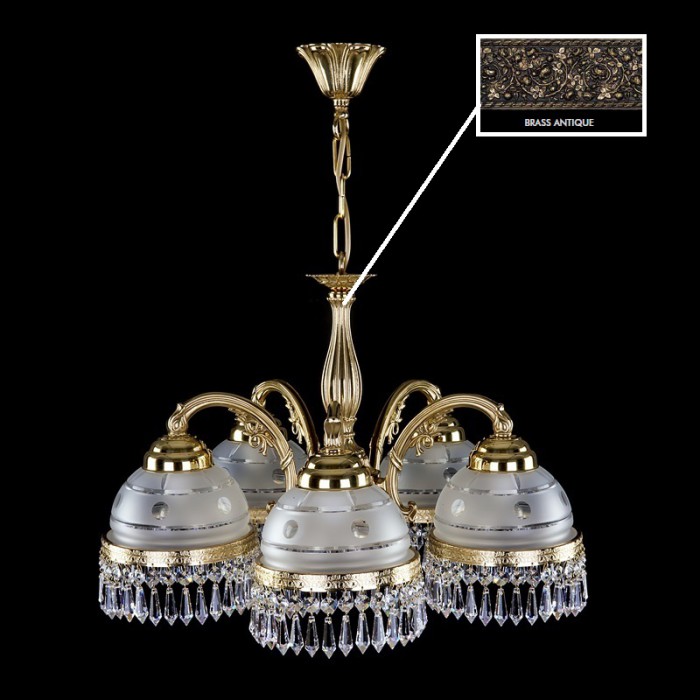 Люстра ArtGlass ENARETE V. BRASS ANTIQUE CE