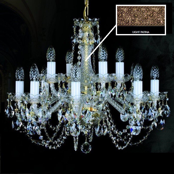 фото Люстра ArtGlass CARMEN FULL CUT R14 LIGHT PATINA CE