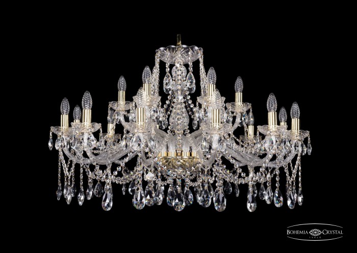 фото Люстра Bohemia Ivele Crystal 1413/12+6/360/G