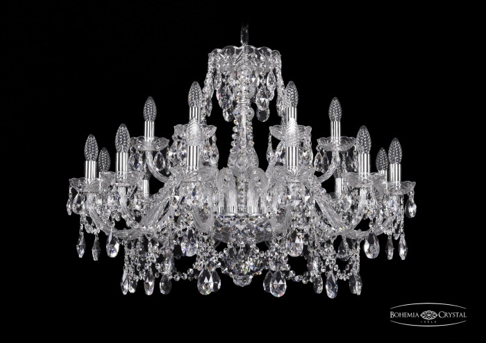 фото Люстра Bohemia Ivele Crystal 1411/12+6/300/Ni