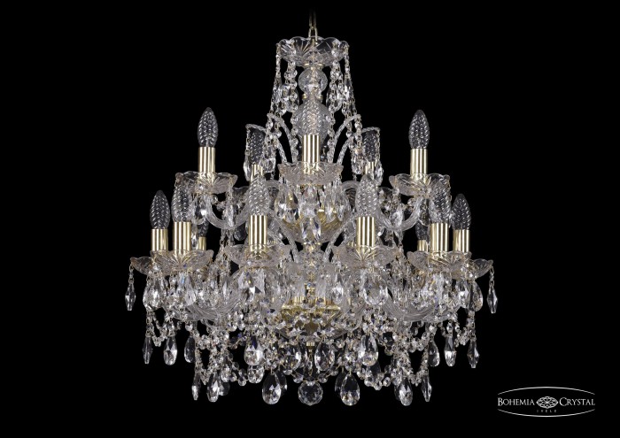 фото Люстра Bohemia Ivele Crystal 1411/10+5/195/2d/G