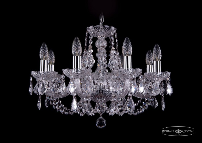 фото Люстра Bohemia Ivele Crystal 1406/8/195/Ni/Leafs