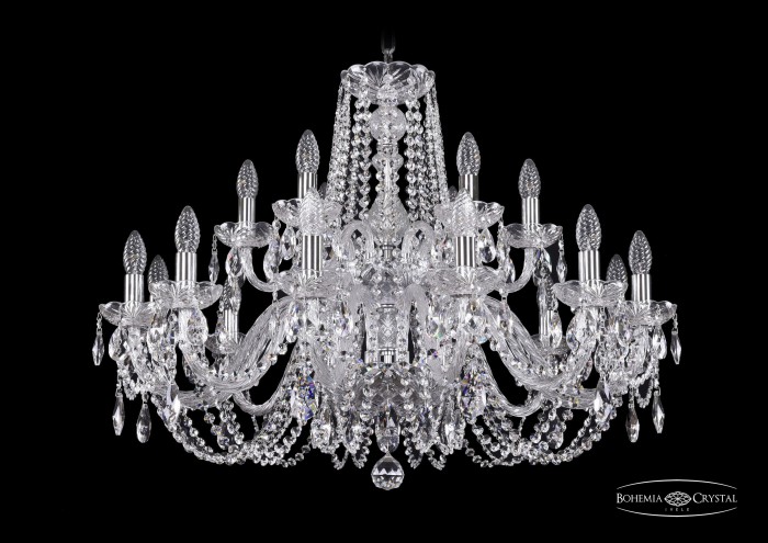фото Люстра Bohemia Ivele Crystal 1402/12+6/300/2d/Ni