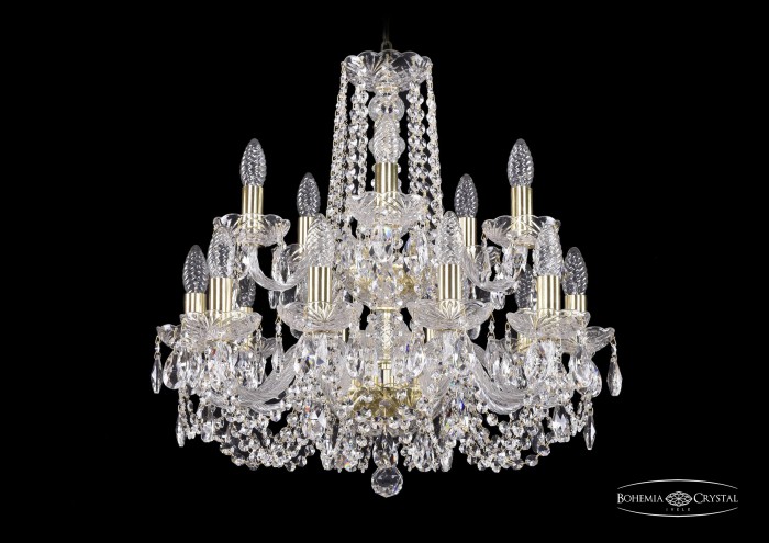 фото Люстра Bohemia Ivele Crystal 1402/10+5/195/2d/G