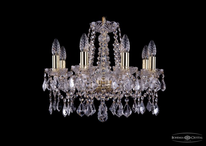 фото Люстра Bohemia Ivele Crystal 1413/8/165/G/Leafs