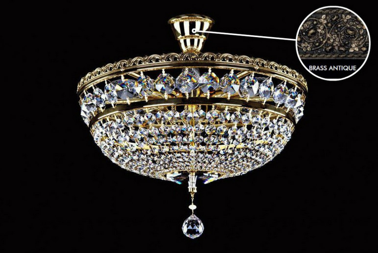 Люстра ArtGlass MARLENE II. BRASS ANTIQUE SP