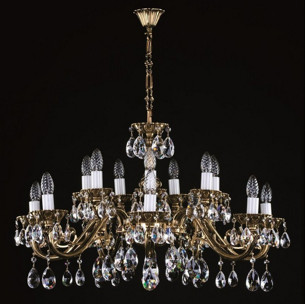 фото Люстра ArtGlass VIKTORIE BRASS ANTIQUE CE - 8008