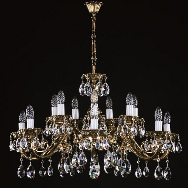 Люстра ArtGlass VIKTORIE BRASS ANTIQUE CE фото