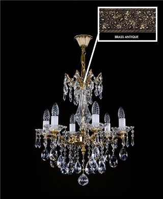 фото Люстра ArtGlass KATHERINE VI. BRASS ANTIQUE CE