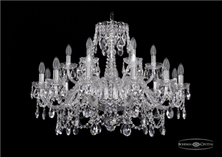 фото Люстра Bohemia Ivele Crystal 1411/12+6/300/Ni