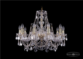 фото Люстра Bohemia Ivele Crystal 1411/10/240/G/Leafs