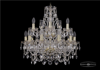 фото Люстра Bohemia Ivele Crystal 1411/10+5/195/2d/G