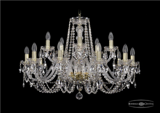 фото Люстра Bohemia Ivele Crystal 1402/10+5/300/G