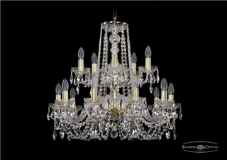 фото Люстра Bohemia Ivele Crystal 1402/10+5/240-60/2d/G