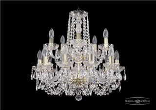 фото Люстра Bohemia Ivele Crystal 1402/10+5/195/2d/G