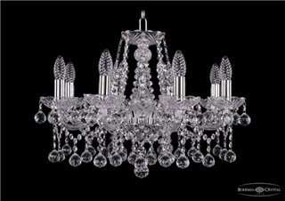 фото Люстра Bohemia Ivele Crystal 1413/8/200/Ni/Balls