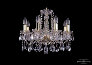 фото Люстра Bohemia Ivele Crystal 1413/8/165/G/Leafs