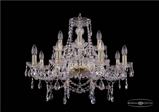 фото Люстра Bohemia Ivele Crystal 1411/8+4/240/G