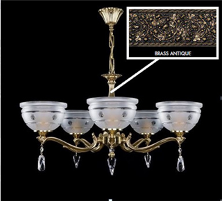 фото Люстра ArtGlass SAFFIRA V. BRASS ANTIQUE CE