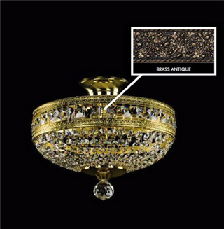 фото Люстра ArtGlass MILADA DIA 300 BRASS ANTIQUE CE