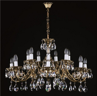 Люстра ArtGlass VIKTORIE BRASS ANTIQUE CE - 8003