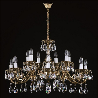 фото Люстра ArtGlass VIKTORIE BRASS ANTIQUE CE - 8008