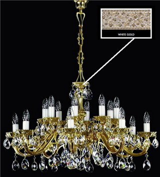 Люстра ArtGlass VIKTORIE WHITE GOLD CE