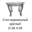 Фото стол журнальный Ла Фениче круглый