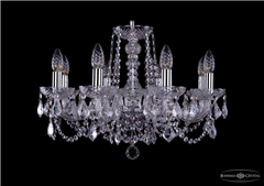 фото Люстра Bohemia Ivele Crystal 1402/8/195/Ni/Leafs