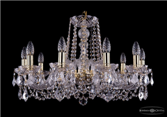 фото Люстра Bohemia Ivele Crystal 1402/10/240/G/Leafs