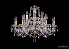 фото Люстра Bohemia Ivele Crystal 1402/6+3/195/G