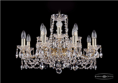 фото Люстра Bohemia Ivele Crystal 1214/8+4/220/G