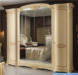Спальня Италии Регина слоновая кость шкаф Regina Beige